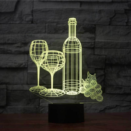 3D Nightlight Wine Night