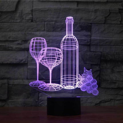 3D Nightlight Wine Night