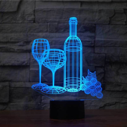 3D Nightlight Wine Night